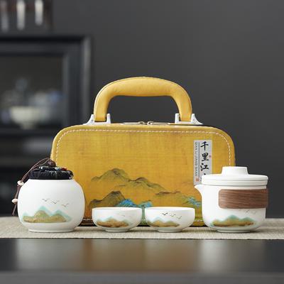 High-end Ceramic Teapot Car Fast Cup Customized Chinese Qingshan Asukiya and Kung Fu Tea Set Set