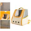 Katzenrucksacktrage Tasche Transparent Orange Limonade Farbblock Einfache Reinigung Modische Haustiertrage für