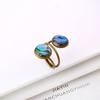 Hot-selling 1pc Natural Round Shell Open-Style Adjustable Ring Charming Fot Women Girls Daily Party Jewelry Unique Design