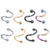 Stainless Steel Nose Ring Piercing Horseshoe Spike Septum Piercing Lip Tragus Helix Piercing Body Piercing Ring Hip Hop "S"
