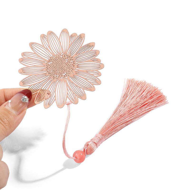 Закладка для книги ручной работы в китайском стиле, Золотой лотос, Подсолнух, Закладки, Маркер для чтения, Для любителя книг, Подарки для друга