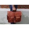 16" Leder Messenger Bag Laptoptasche Büro Aktentasche Geschenk für Männer Computer Distressed Schultertasche