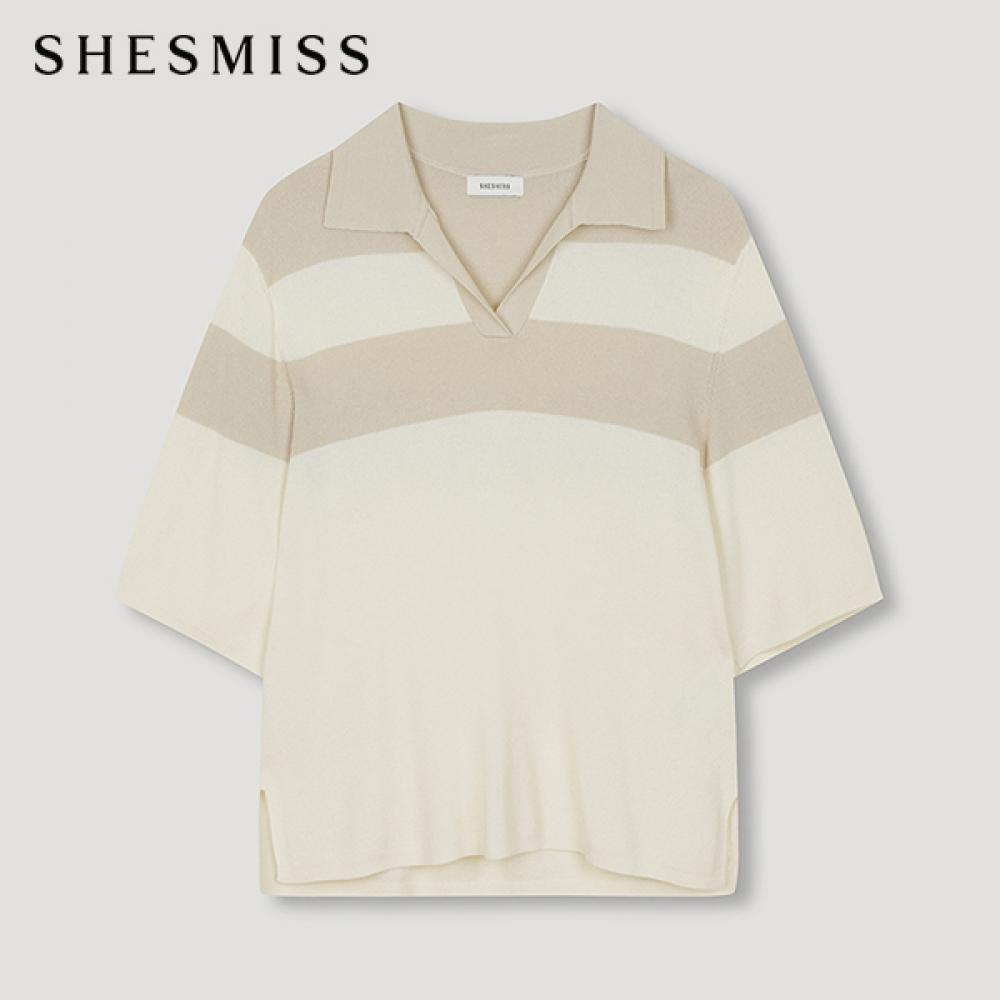 

She S miSS Stripe Block Knit Top SSkpon22070 Cr creamy/55