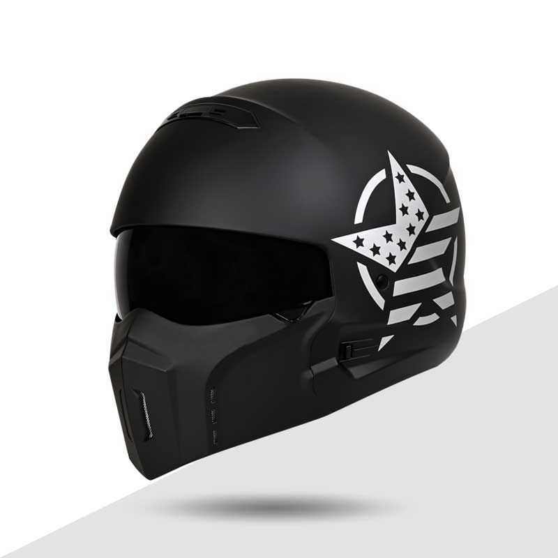 DOT Approved Motorcycle Scorpion Full Face Helmets With Black Lens Men Removable Guard Modular Helmets Plus Size 3XL 4XL