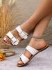 2025 Plus Size Women's Buckle Strap Flat Outdoor Flip-Flops