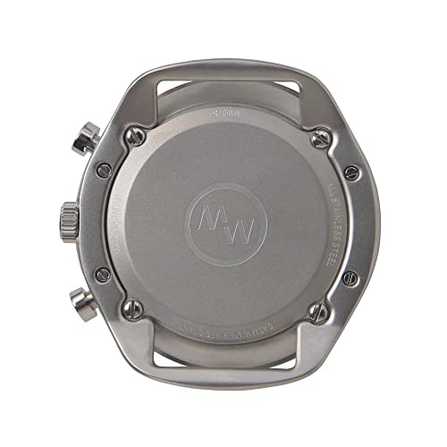 MASTER WORKS Quattro 002 MW07SN-EDNVG8 Men's Watch, Made In Japan, Quartz Movement, 41mm, Leather Strap, Chronograph, Navy Blue