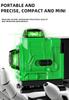 4D16 Green Laser Level for Outdoor Use - High Precision Mini Level Tool