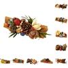 Dried Wood Fruit Refrigerator Magnet Handmade Rustic Natural Plants Pine Cone Decorative Fridge Magnet Photo Holder Home Office Decor