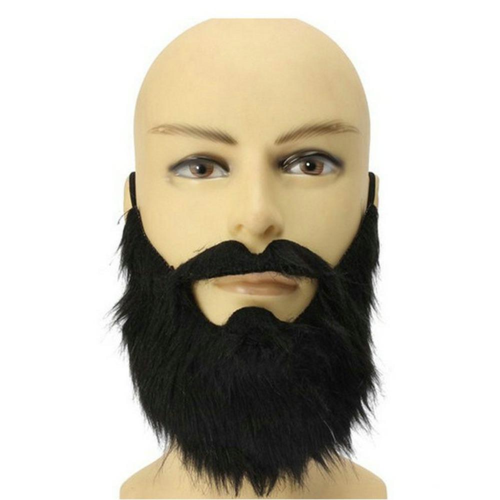 Synthetic Fiber Fake Beard Mustache Soft Hair Halloween Beard New Cosplay Beard  Halloween чёрный