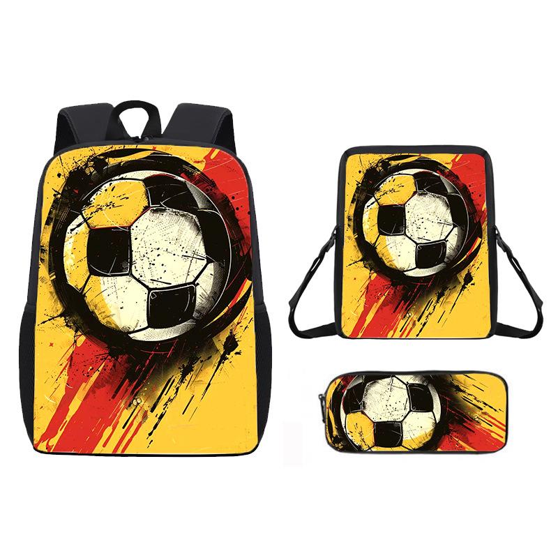 Football Football Printed Children'S Student School Bag 17 Inch Elementary School Light Backpack
