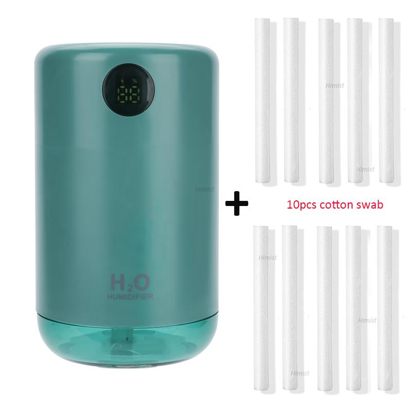 Drahtloser Ultraschall-Luftbefeuchter 500 ml, 2000 mAh, tragbarer Aroma-Wassernebel-Diffusor, Akkulaufzeit anzeigen, Aromatherapie-Humidificador