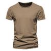 Summer Men's Solid Bamboo Cotton V-Neck T-Shirt - Hot Selling European & American Style