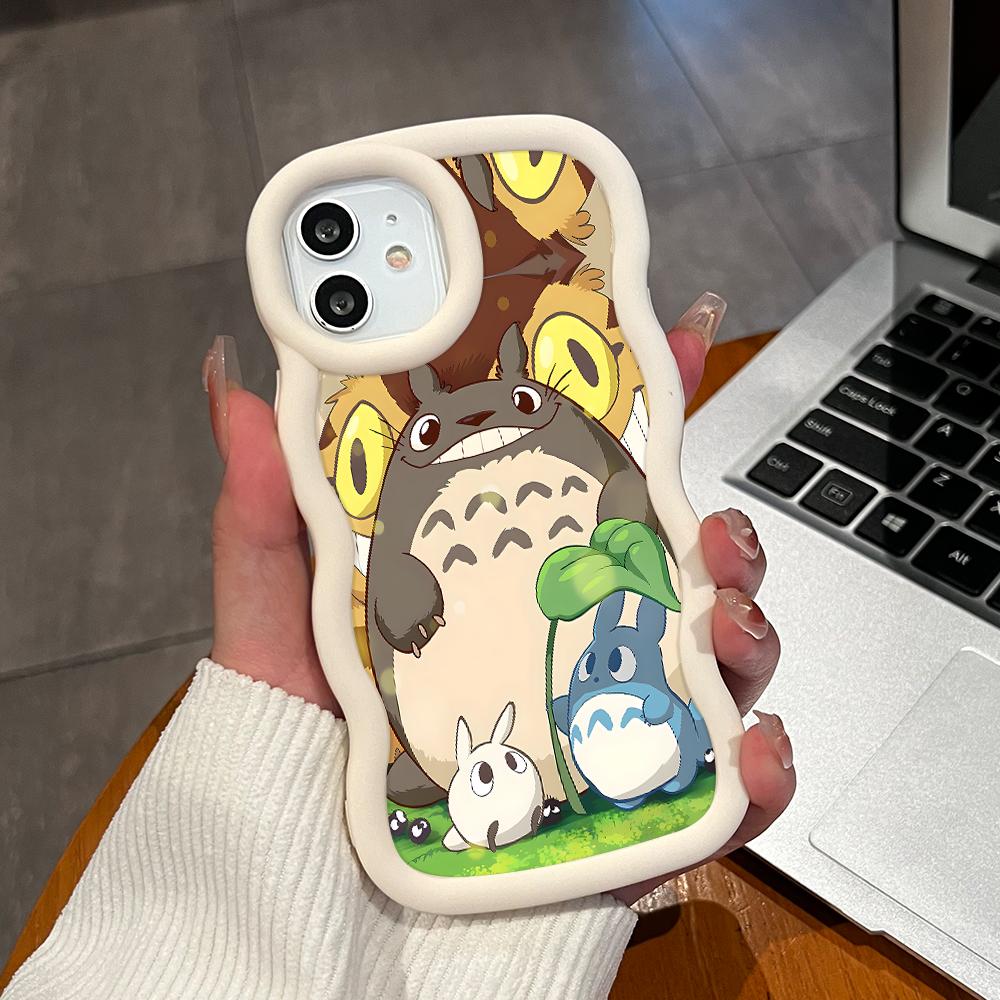 Painted Pattern Big Wave Edge Soft Silicone Material Macaron Phone Case Shockproof Protective Rubber Casing for Samsung Xiaomi Poco Redmi