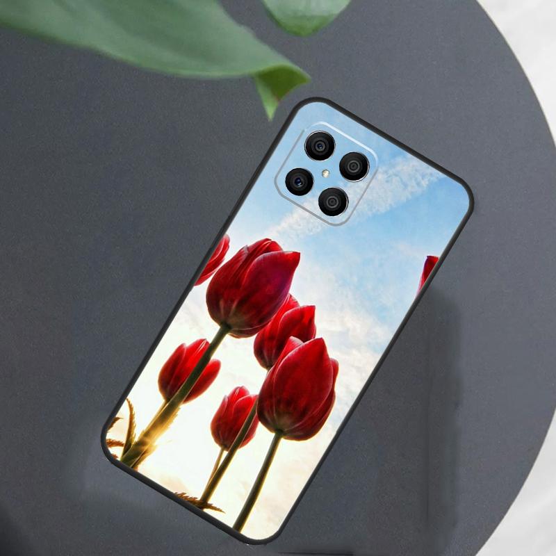 Tulips Flower For Honor Magic 5 6 7 8 Pro Case For Honor 400 200 50 70 Lite X8c X8b X9a X9b X9c X9d Win RT