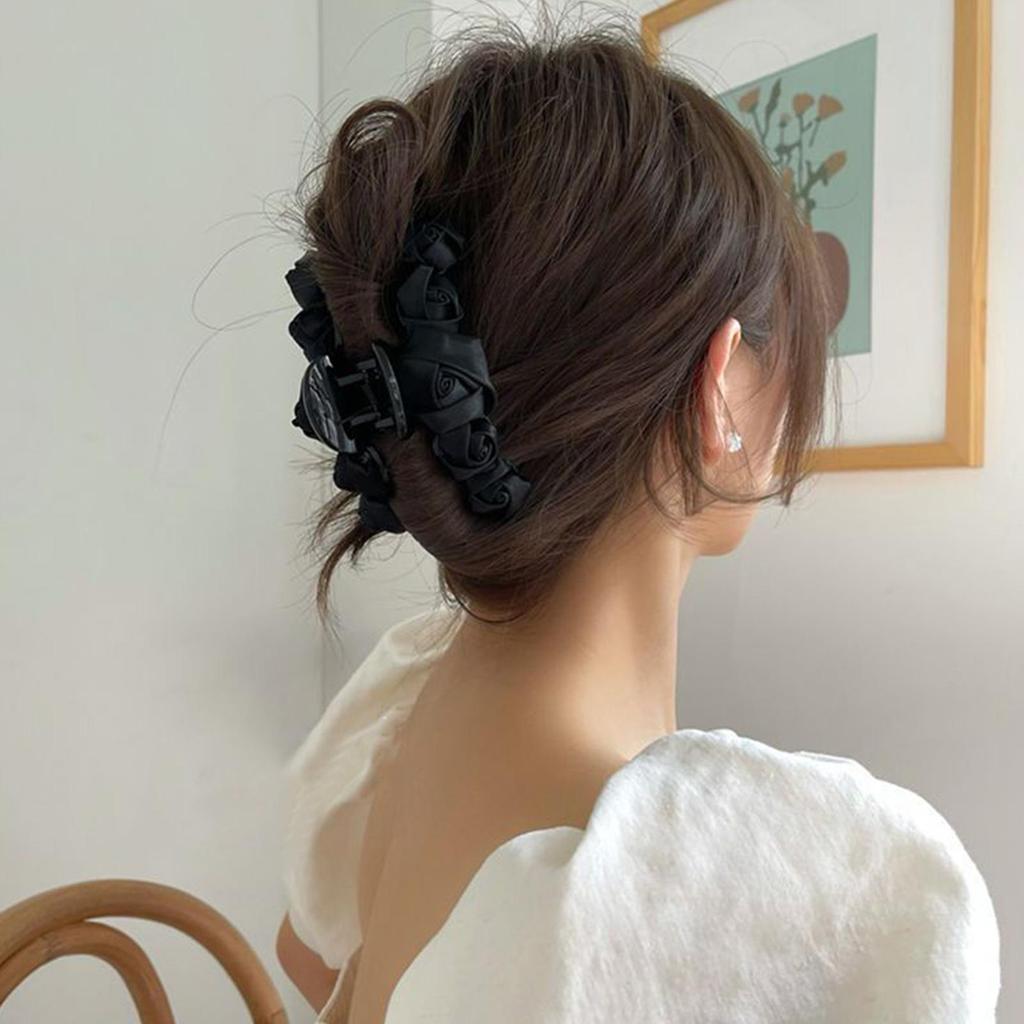 Hair Barrette Attractive All Match Ultralight Hair Clip Women Rose Flower Hair Claw Headwear Gift Women Hairpin for Girl