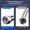 Stainless Steel Stainless Steel Corrugated Hose 20-150cm Thickened Design Water Heater Connector Hard Pipe Corrugated Pipe
