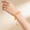 Heart-Shaped Laser Gold Bracelet: Luxury Women's Jewelry Design