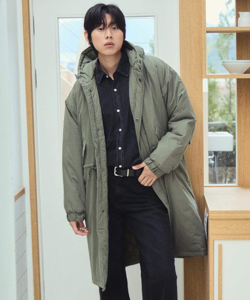 Wednesday Oasis M-65 Fishtail Hooded Padded Field Coat_Khaki