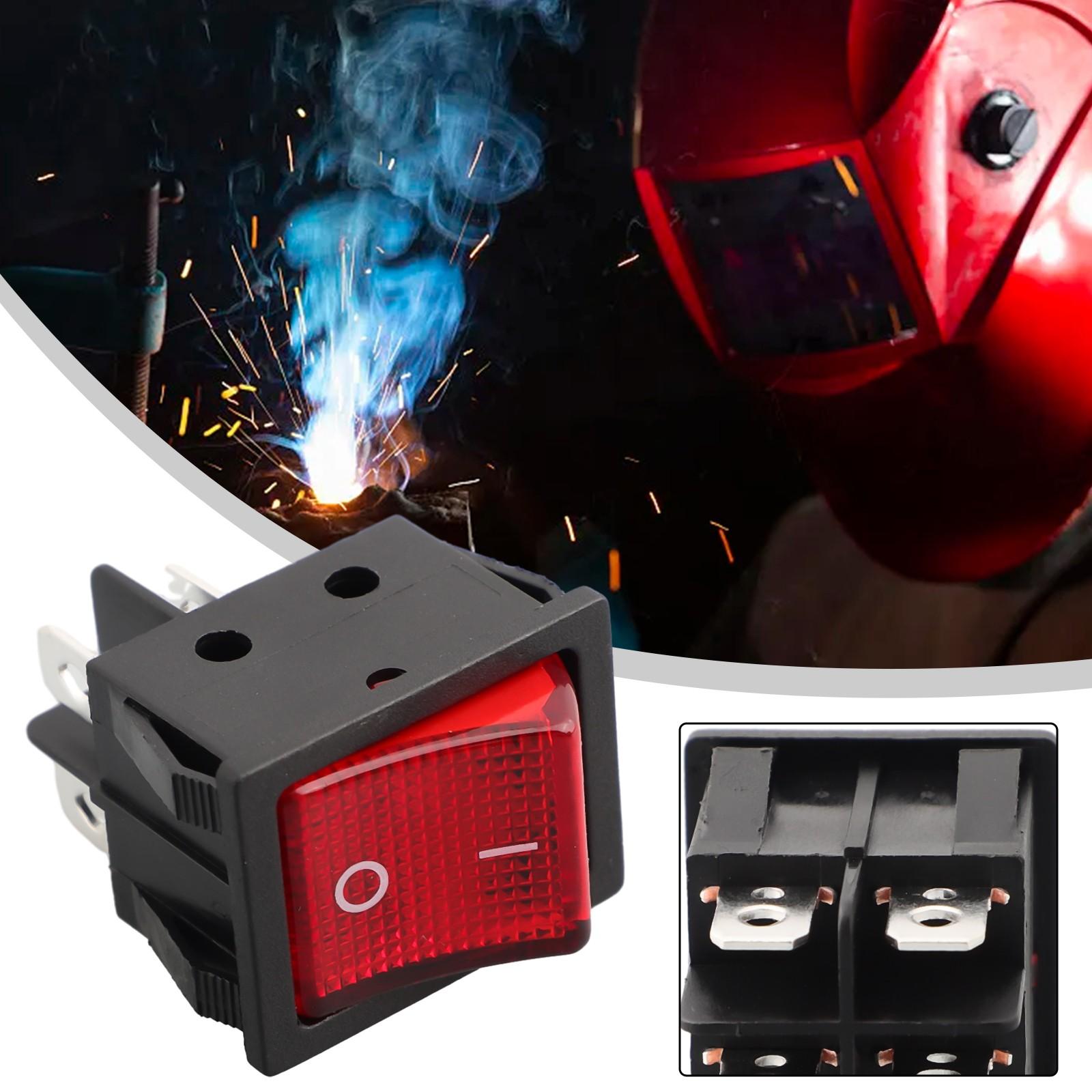 

Welding Machine Power Switch 30A 250VAC Electric Heater Switch 4Pin with light