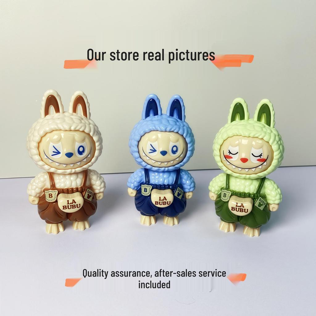 Labubu Schlüsselanhänger Nezha Gesichtswechselnde Puppe Figur Spielzeug Geschenk