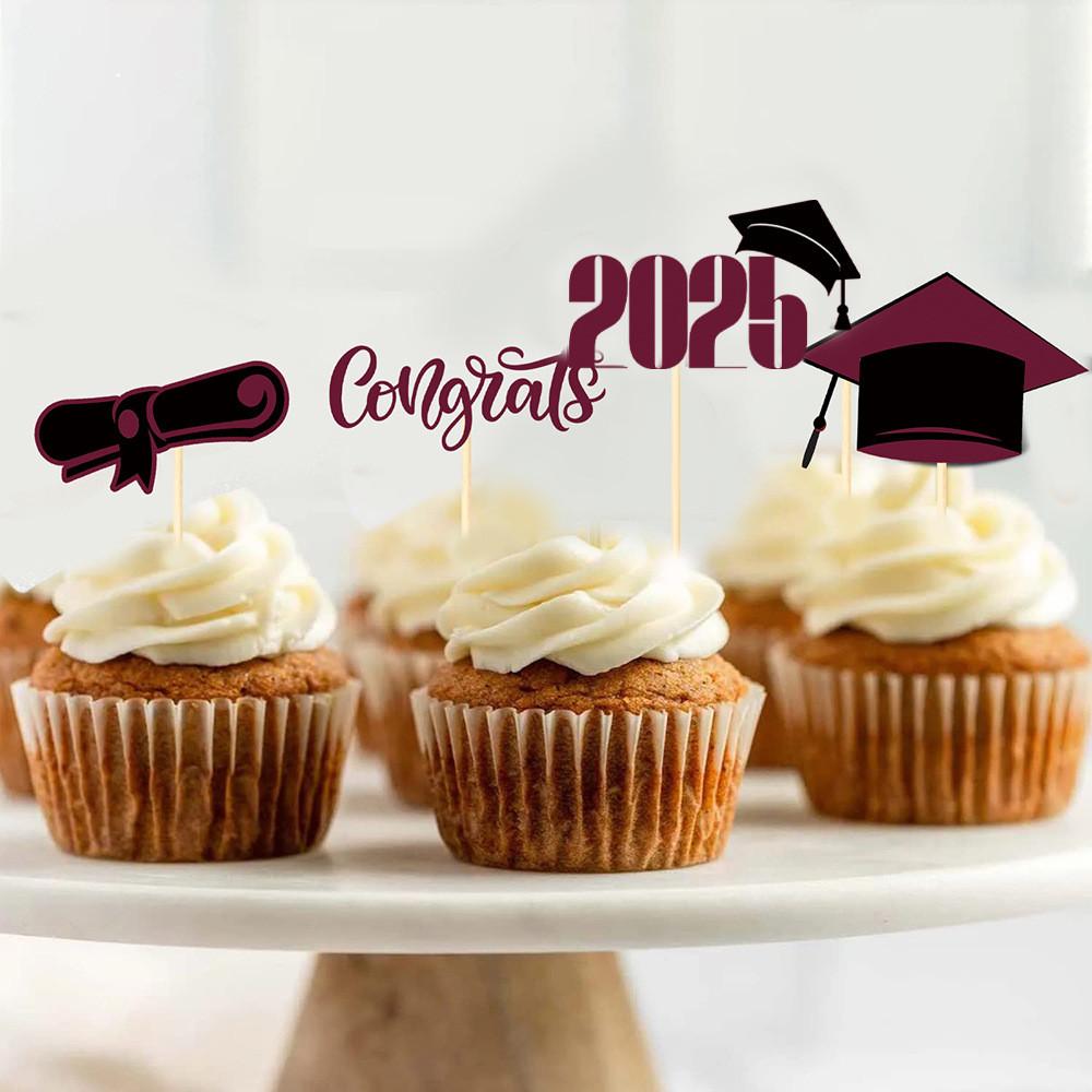 Cake School Graduation Decor With Colorful Paper Flags For Party Prop Venue