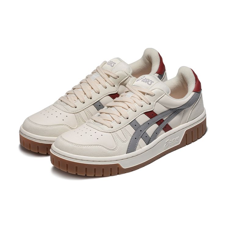 Asics Court Mz Synthetic Leather Low-Top Sneakers Unisex Sneakers Off-White Gray 1203A127-107