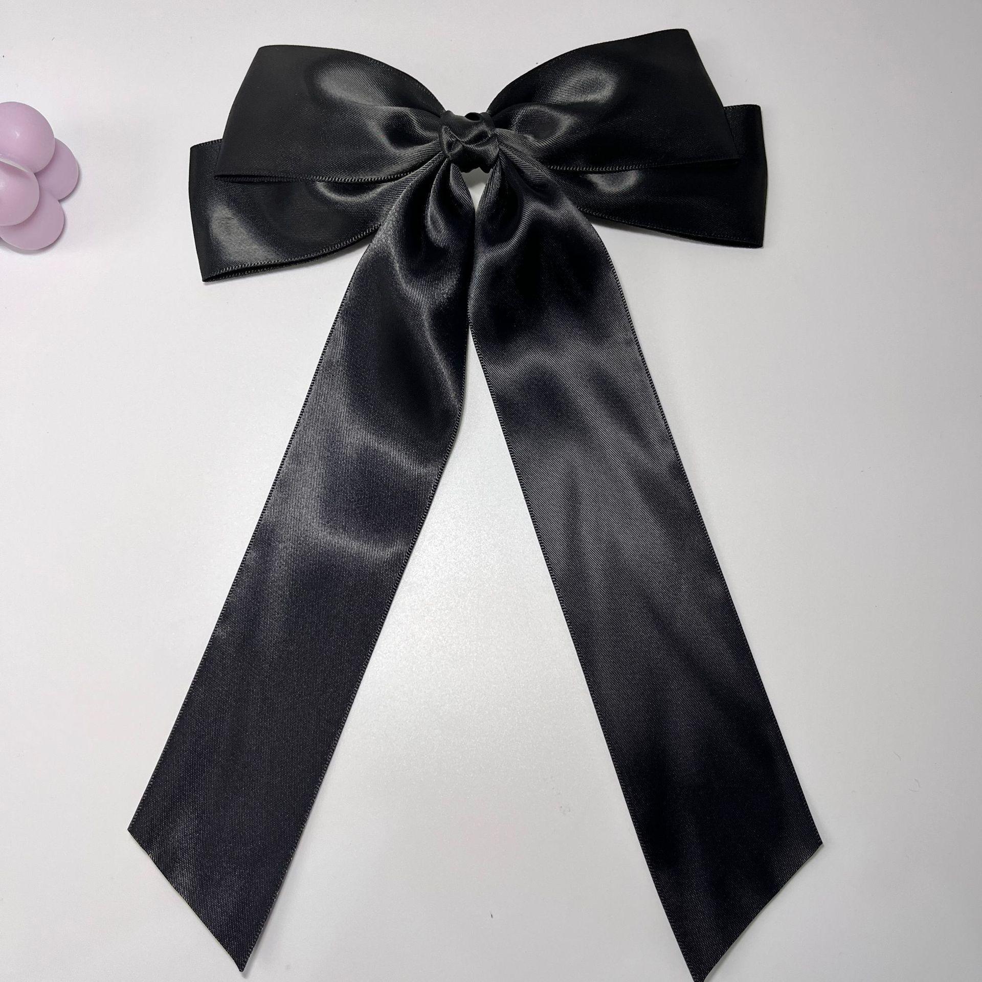 Bow hairpin, high-value hair accessories, headgear, early spring accessories, hairpin, high-end clip, hairpin, female. polyester чёрный