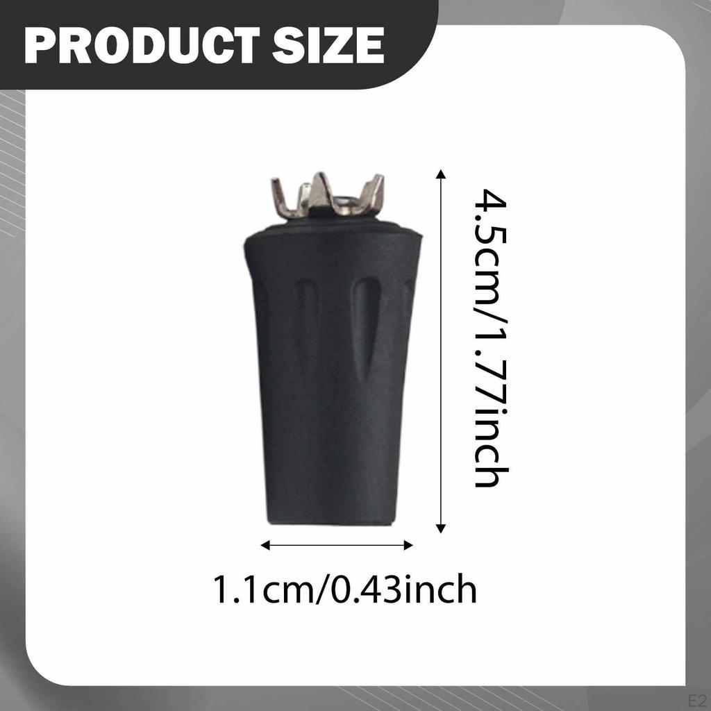 2x Ice Cane Crutch Tips Rubber Sleeves Replacement Trip Tip Point Grip Foot Pads for Outdoor Winter