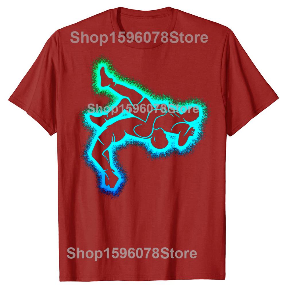 Funny Wrestling Wrestler Boys T Shirts Cotton Short Sleeve Birthday Gifts Mens Clothing Fashion Casual Loose Oversized T Shirt