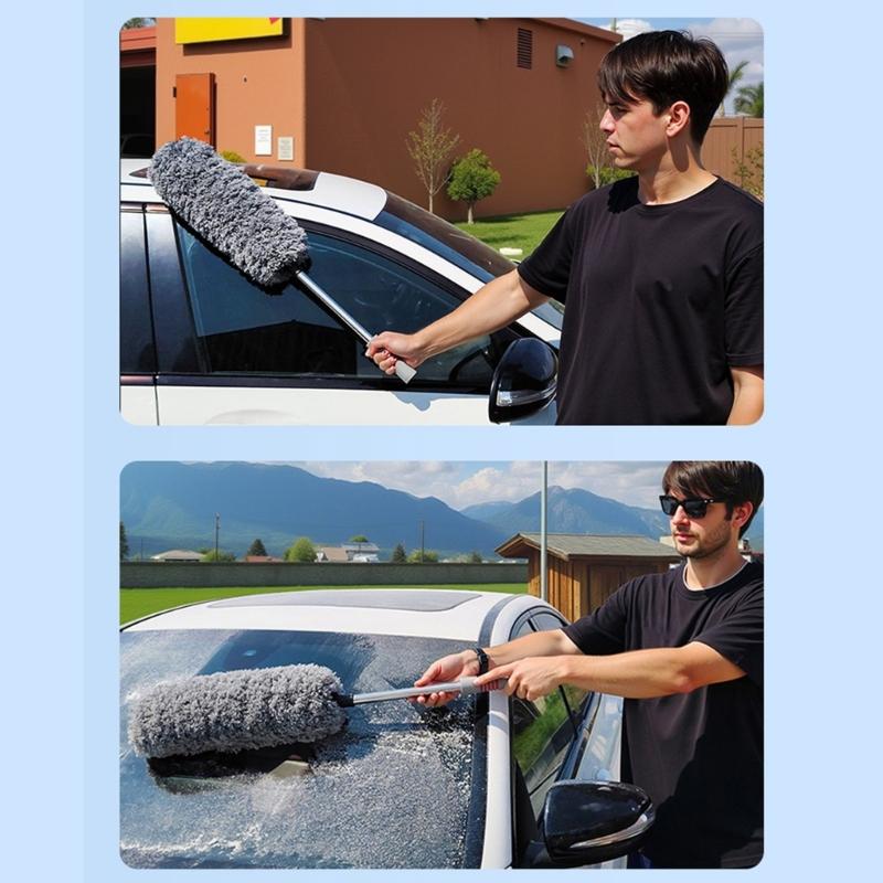 Washable Gentle Automotive Cleaning Brush Removes Fine Particles Ergonomic Grip Lightweight Build For Quick Dust Removal