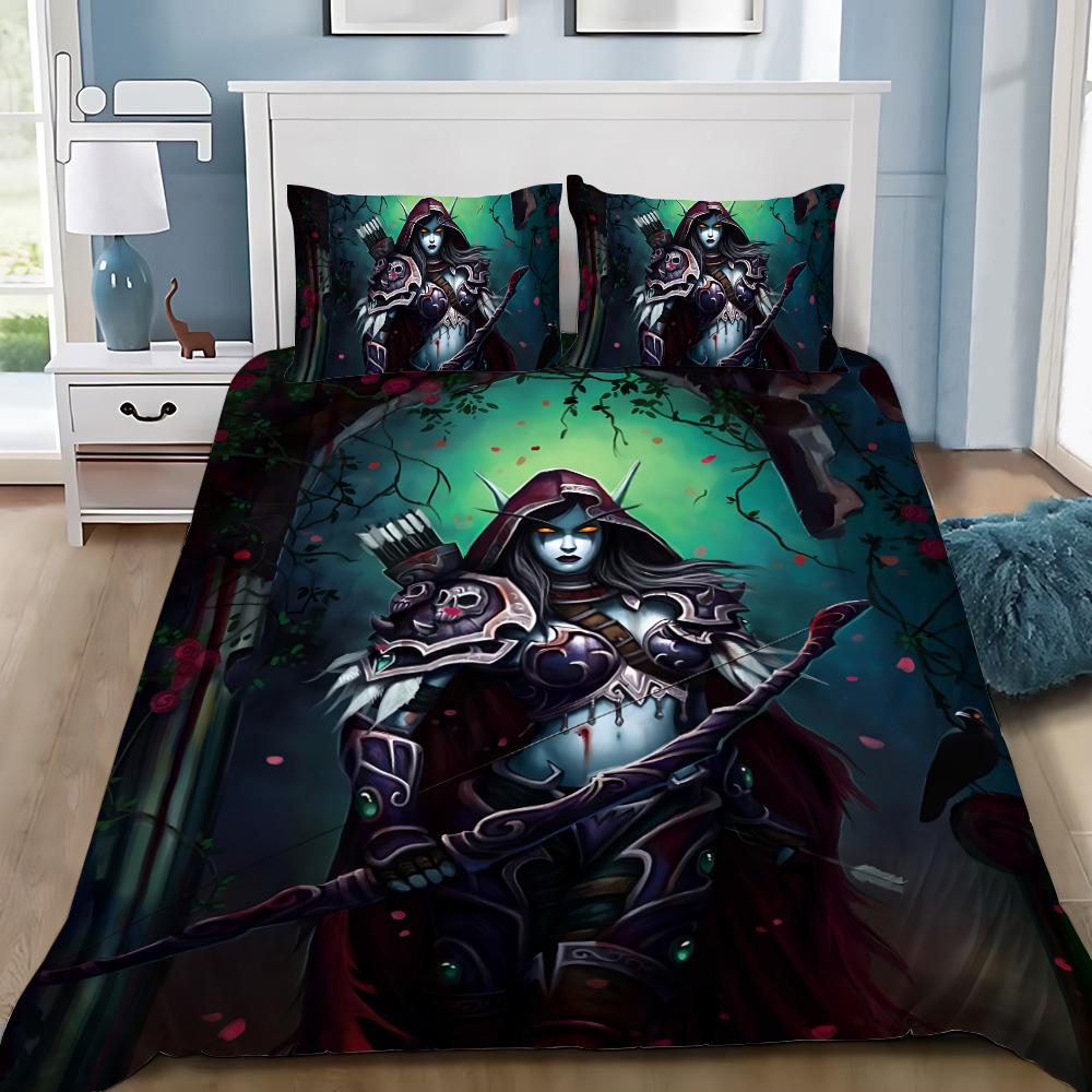 Hot Worlds of Warcrafts Duvet Cover Pillowcase Game Bedding Set Adult Boy Girl Bedroom Decoration Children Gift Single Double