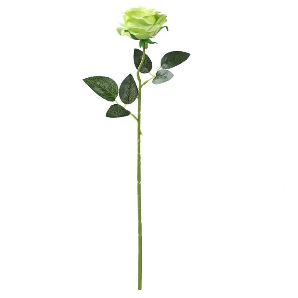 Artificial Rose Elegant Artificial Rose Green Leaves Silk Flower Set for Wedding Halloween Party Home Office Table Centerpiece