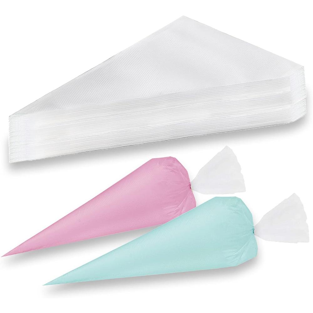 

50 шт., сумка с насадкой для ламинирования, пластиковая одноразовая прозрачная сумка для крема небольшого размера, сумка для выдавливания торта, выпечки, десерта, кухонные гаджеты 12 дюймов/160*305 мм