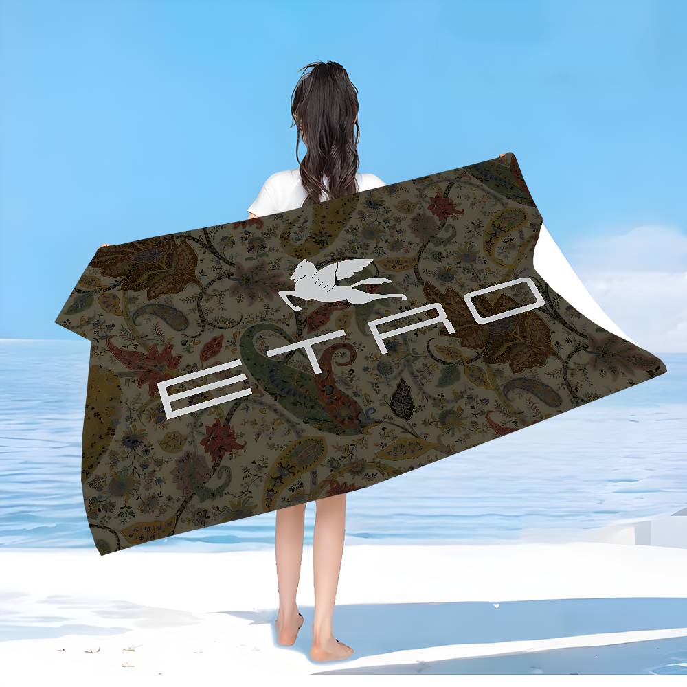 Brand E-Etro Microfiber Blanket Quick Drying Beach Towels Oversized Printing Super Absorbent Pool Towel Blanket