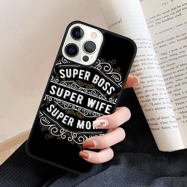 Wife Mamma Boss Phone Case Cover For iPhone 17 Air 16 15 14 Plus for Apple 16 11 12 13 Pro Max Coque