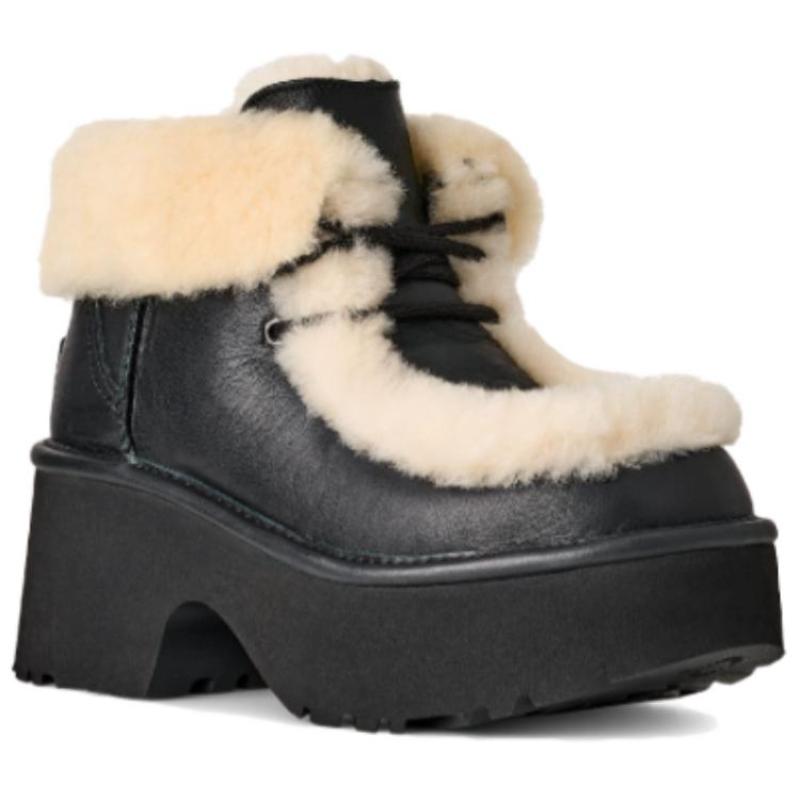 UGG Classic Novelty Ankle Boots 7cm Women's Black Sneakers 1176110-BLK