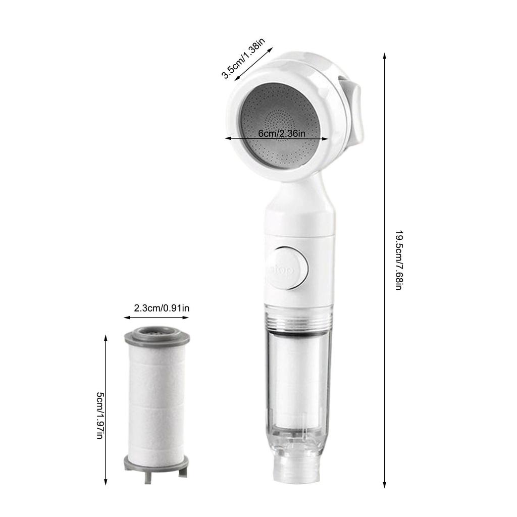 Travel Friendly Portable Shower Head With Pressures Boosting Technology and Skin Care Filter for Hotel Daily Use