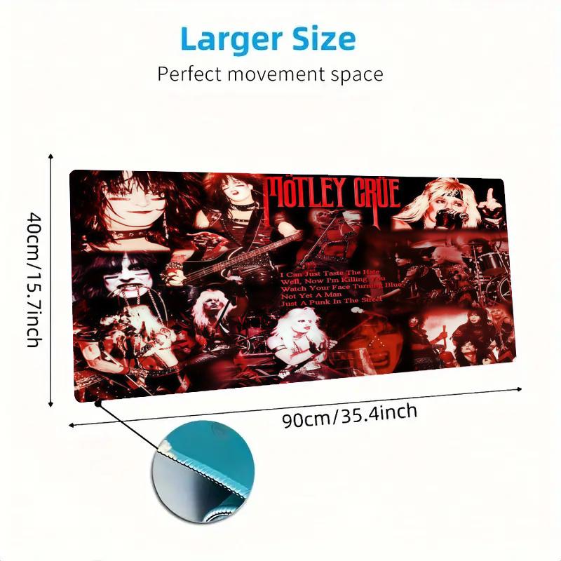 Mötley Crüe Color Mouse Pad Large Gaming Table Cushion Non-slip Laptop Tablet Big Mousepad XXL Mat Mini PC Playmat With Lock edge