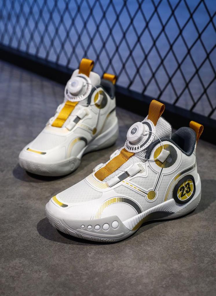 Kids' Non-Slip Basketball Training Shoes with Rotating Buckle - Spring & Fall Collection for Boys