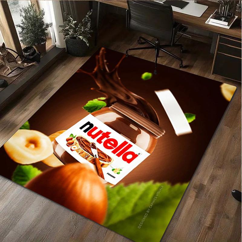 Nutella Schoko-Haselnuss-Aufstrich Glas Brotmesser Teppich für Zuhause Büroteppich Teppich für Zimmerbereich Bürostuhlpolster Feiertagsgeschenk