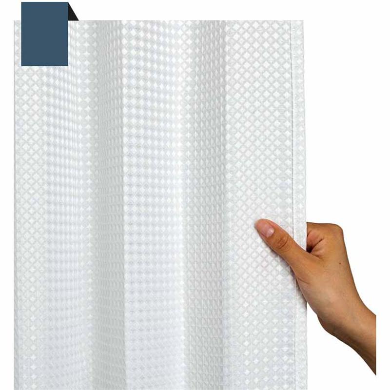 Thickened Jacquard Waffle Shower Curtain Pure Color Waterproof Bathroom Partition Easy Install Privacy Screen