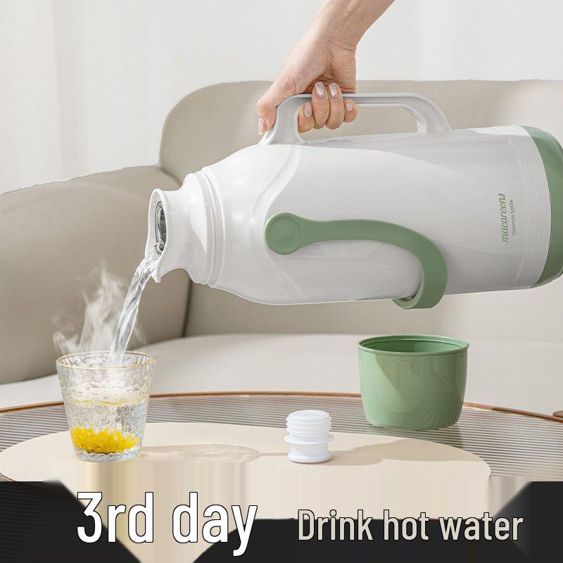 Jeko Thermoskanne: Großes Fassungsvermögen, Glasinnenteil, Kochkessel, Traditionelle Warmwasserflasche für den Heim- und Wohnheimgebrauch.