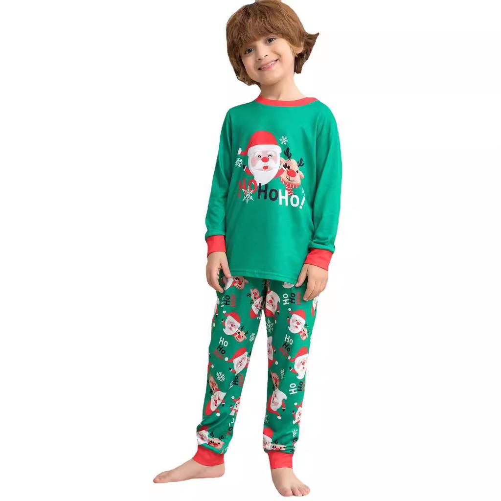 Festive Christmas Family Pajama Set Adorable Santa Print Soft Fabric For Everyone