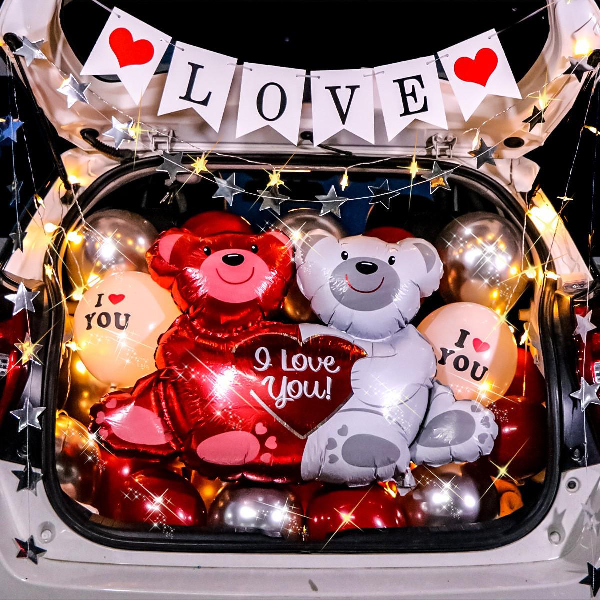 

Marriage Proposal & Birthday Surprises: Balloon Décor Set for Party, Scene, and Car Trunk Arrangements