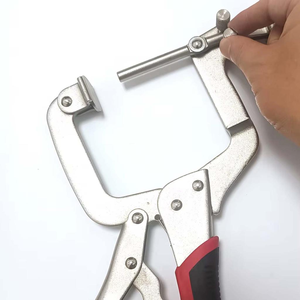 2-in-1 C-type Woodworking Locking Pliers, Oblique Hole Clamp for Cabinet Carpentry