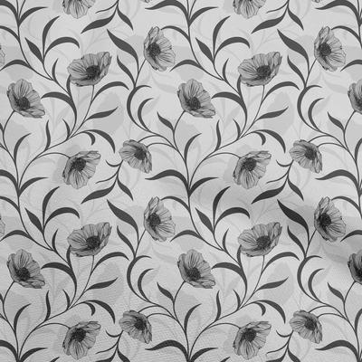 Cotton Flex Gray Fabric Florals Sewing Craft Projects Fabric Prints By Yard 40 Inch