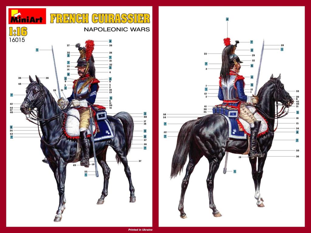 MiniArt French Cavalry Napoleonic Wars Plastic Model 1/16 Troops,
