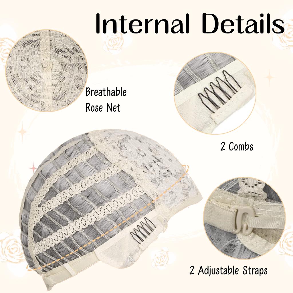 Dámská Paruka pro Starší Ženy Krátká Kudrnatá Paruka Babičky, Paruka pro Starší Ženy, Paruka Babičky, Pro Cosplay Denní Nošení