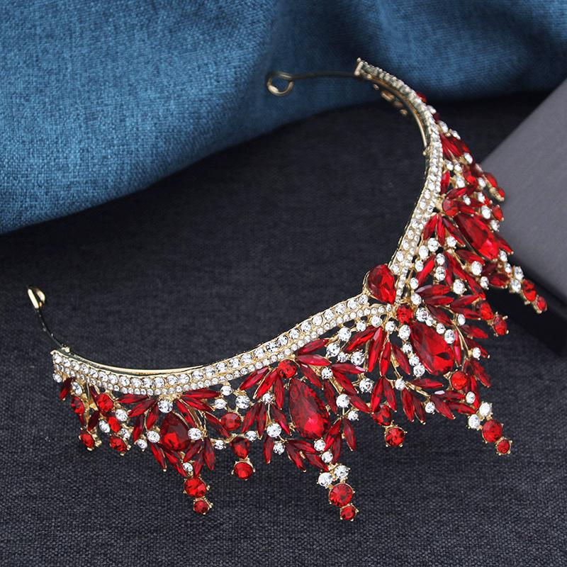 Baroque Bridal Crown Princess Girls Tiaras Birthday Hair Accessory Elegant Wedding Headwear for Brides Headbands