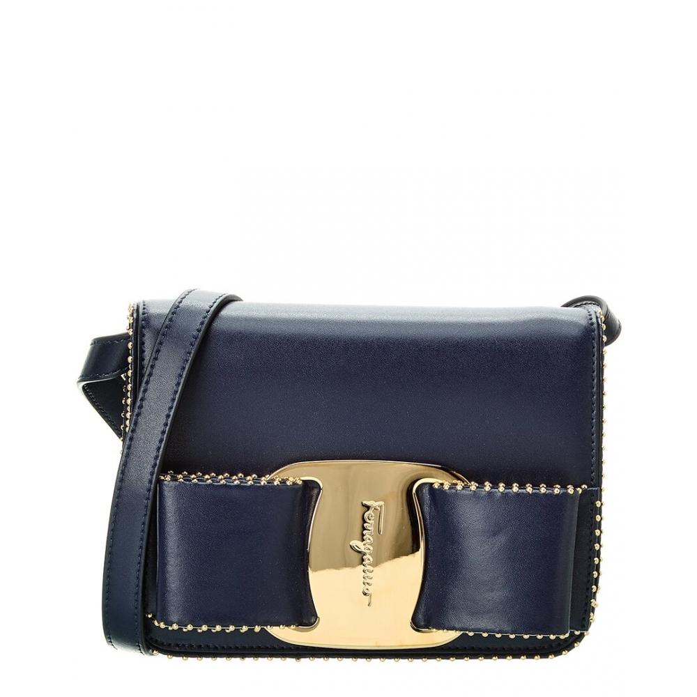 

Salvatore Ferragamo Ferragamo Vara Bow Leather Crossbody Brown Medium